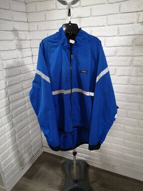 Running Room Men's Size XL Blue & Black Made in Canada Full Zip Running Jacket